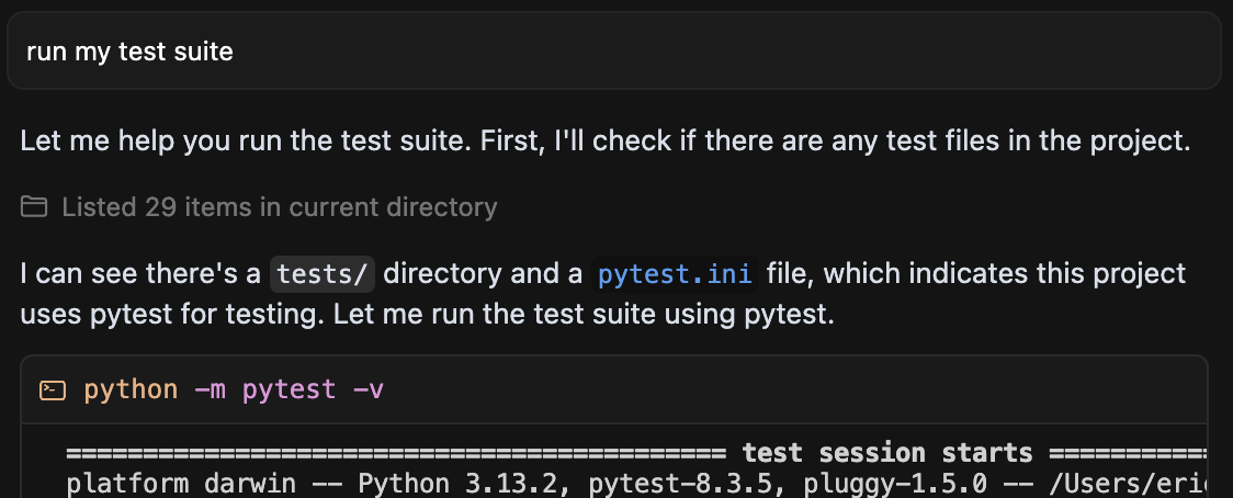 Cursor AI using MCP to identify how my python tests are structured